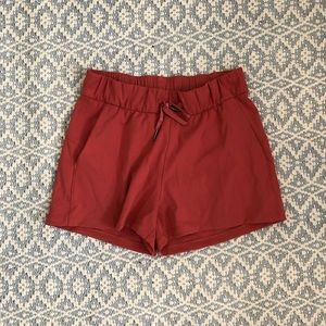 Lululemon On The Fly Coral Shorts